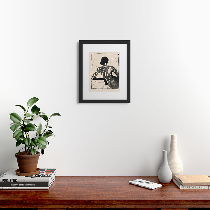 ThingDesign Lady Portrait Framed Art Print