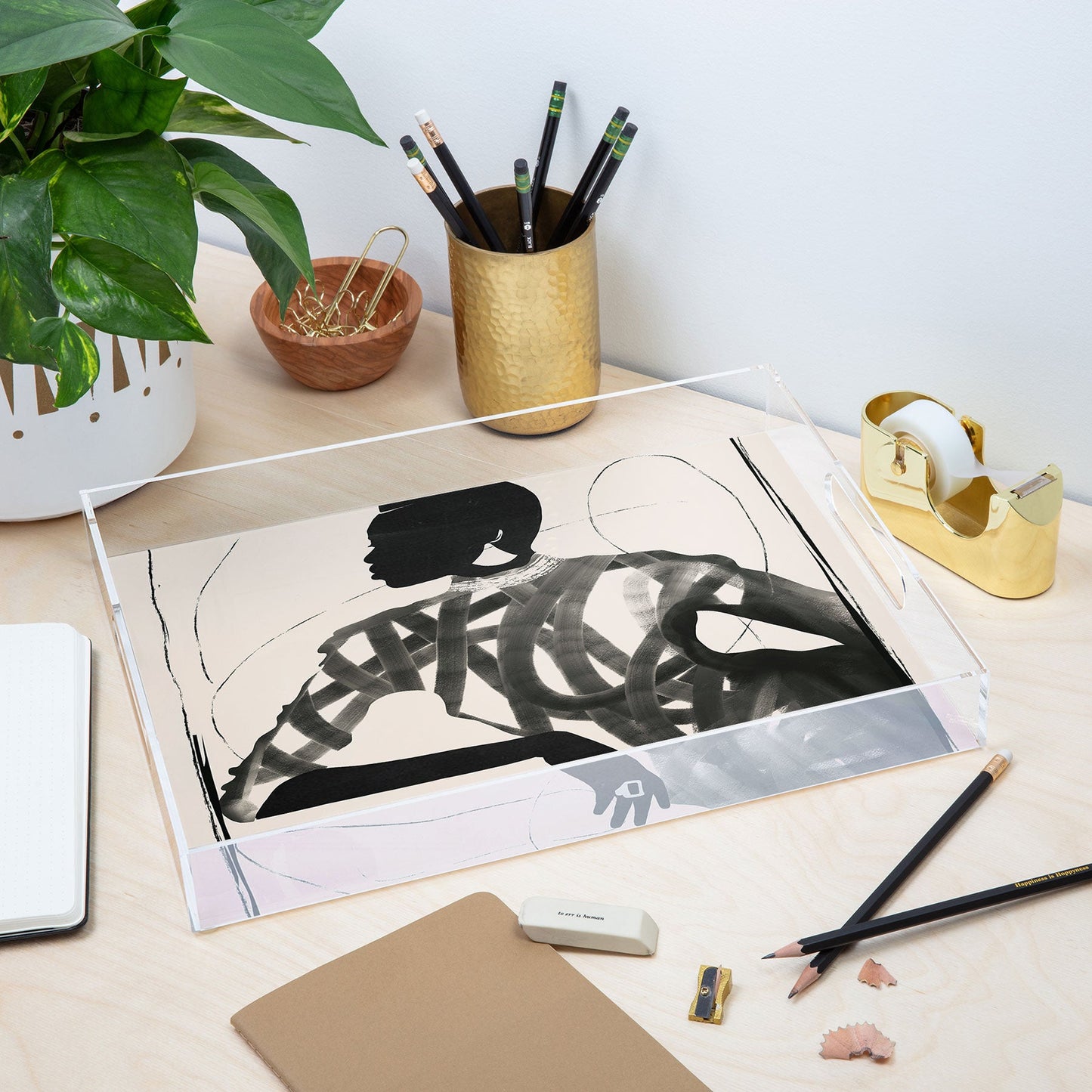ThingDesign Lady Portrait Acrylic Tray