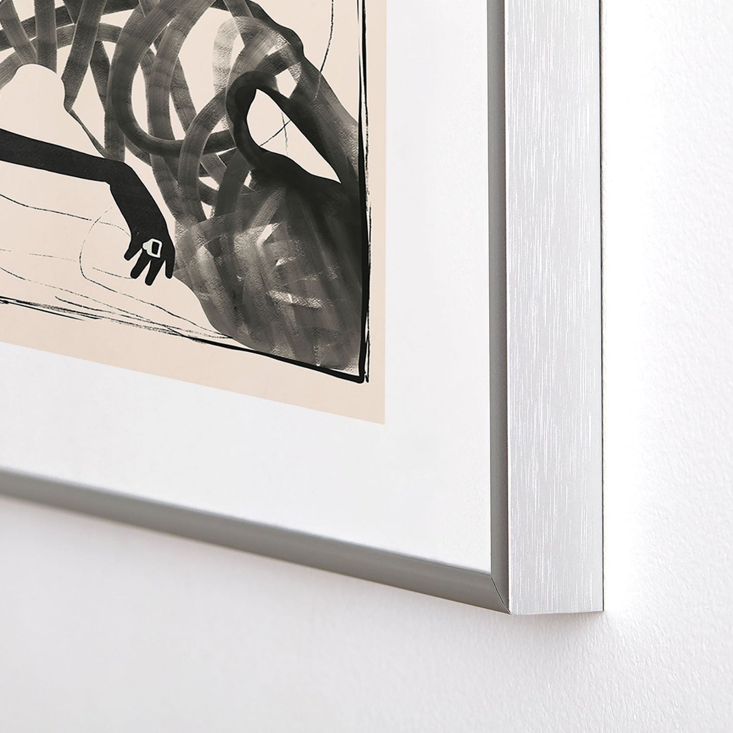 ThingDesign Lady Portrait Metal Framed Art Print