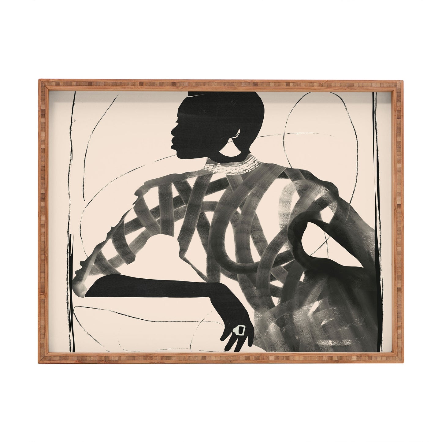 ThingDesign Lady Portrait Rectangular Tray