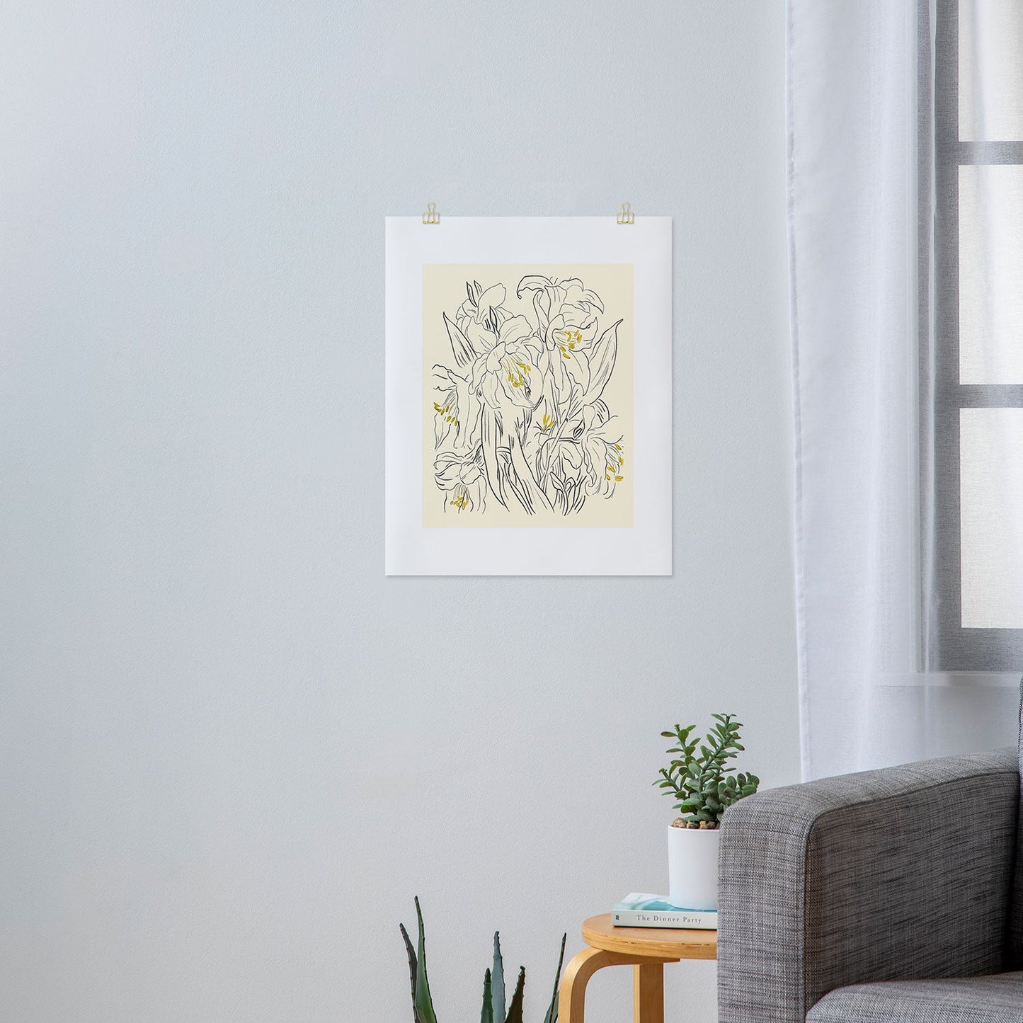 ThingDesign Minimalist Garden flowers Art Print