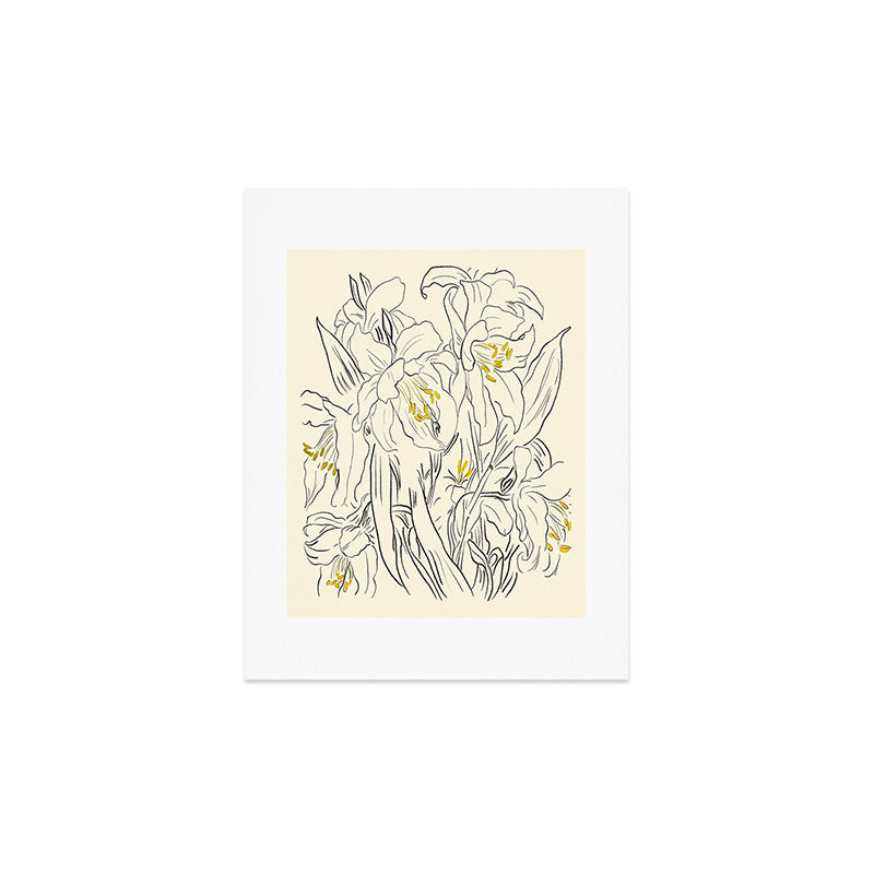 ThingDesign Minimalist Garden flowers Art Print