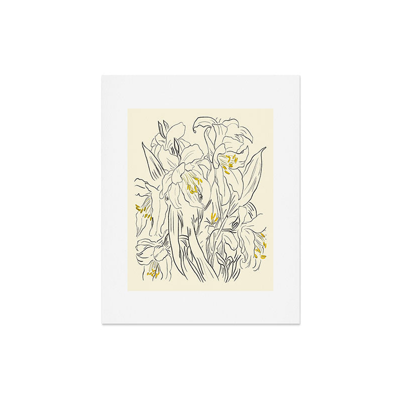ThingDesign Minimalist Garden flowers Art Print