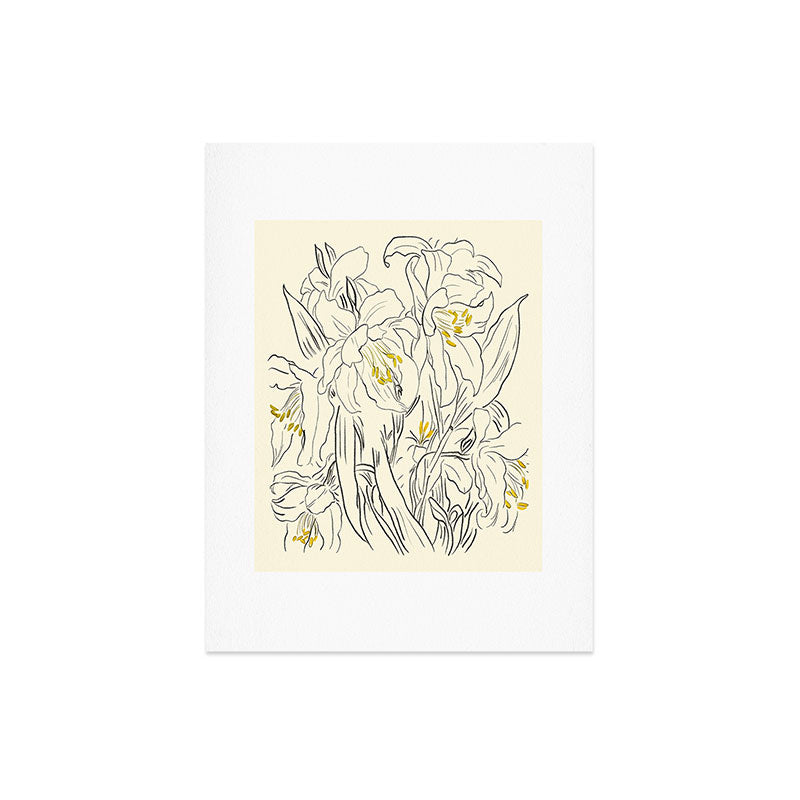 ThingDesign Minimalist Garden flowers Art Print