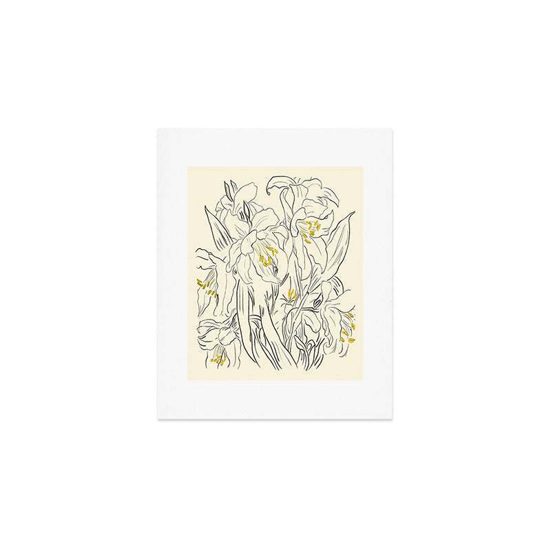 ThingDesign Minimalist Garden flowers Art Print