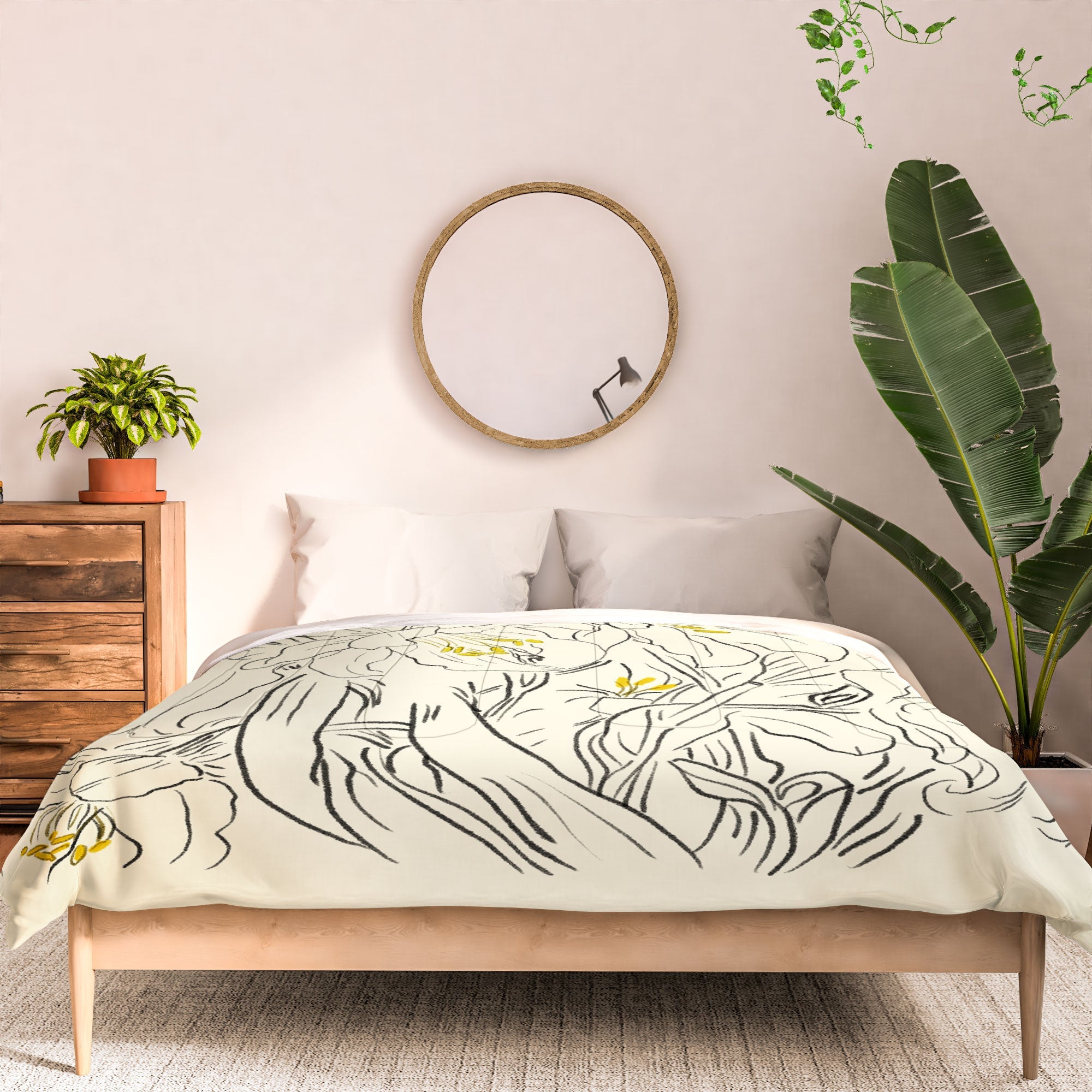 ThingDesign Minimalist Garden flowers Comforter