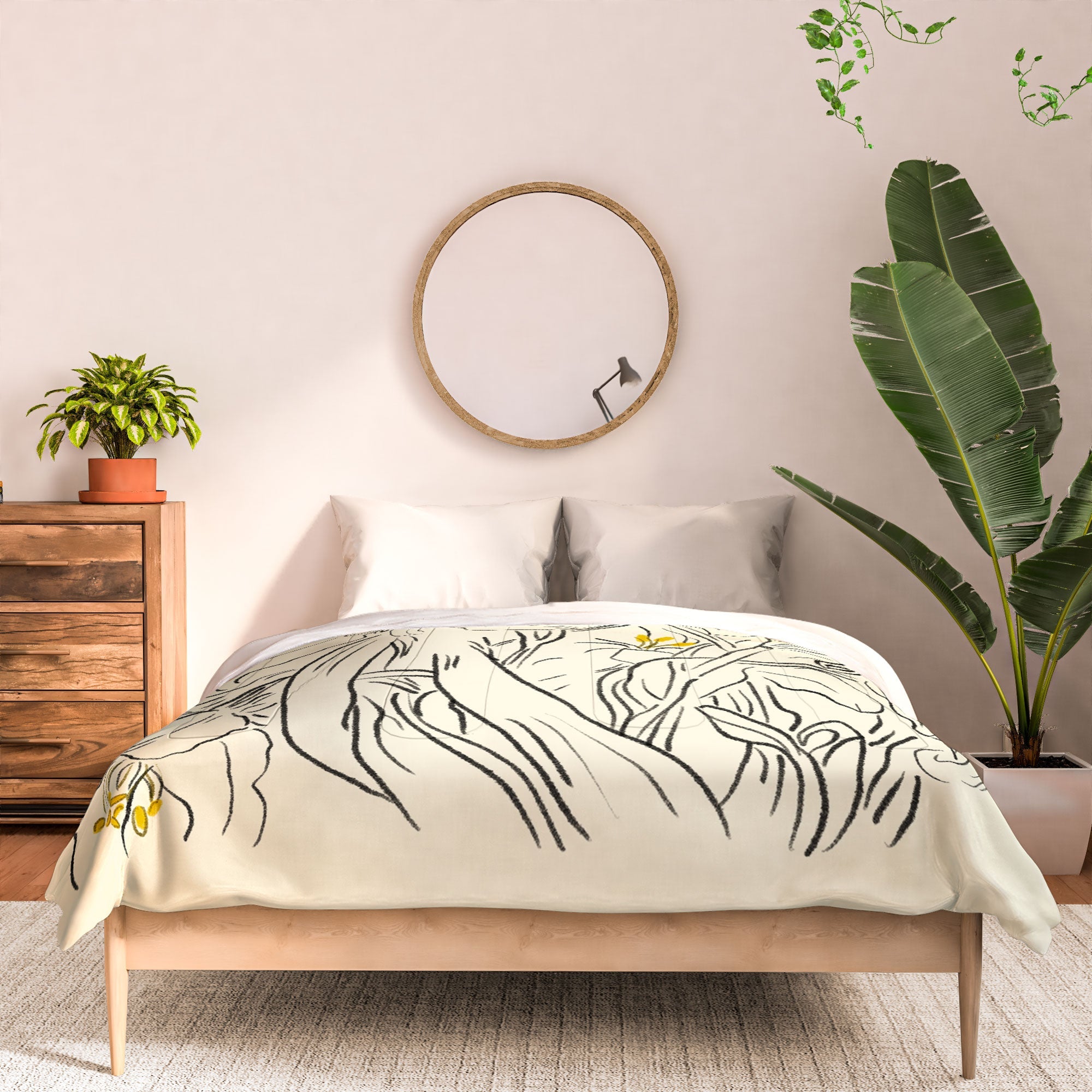 ThingDesign Minimalist Garden flowers Comforter