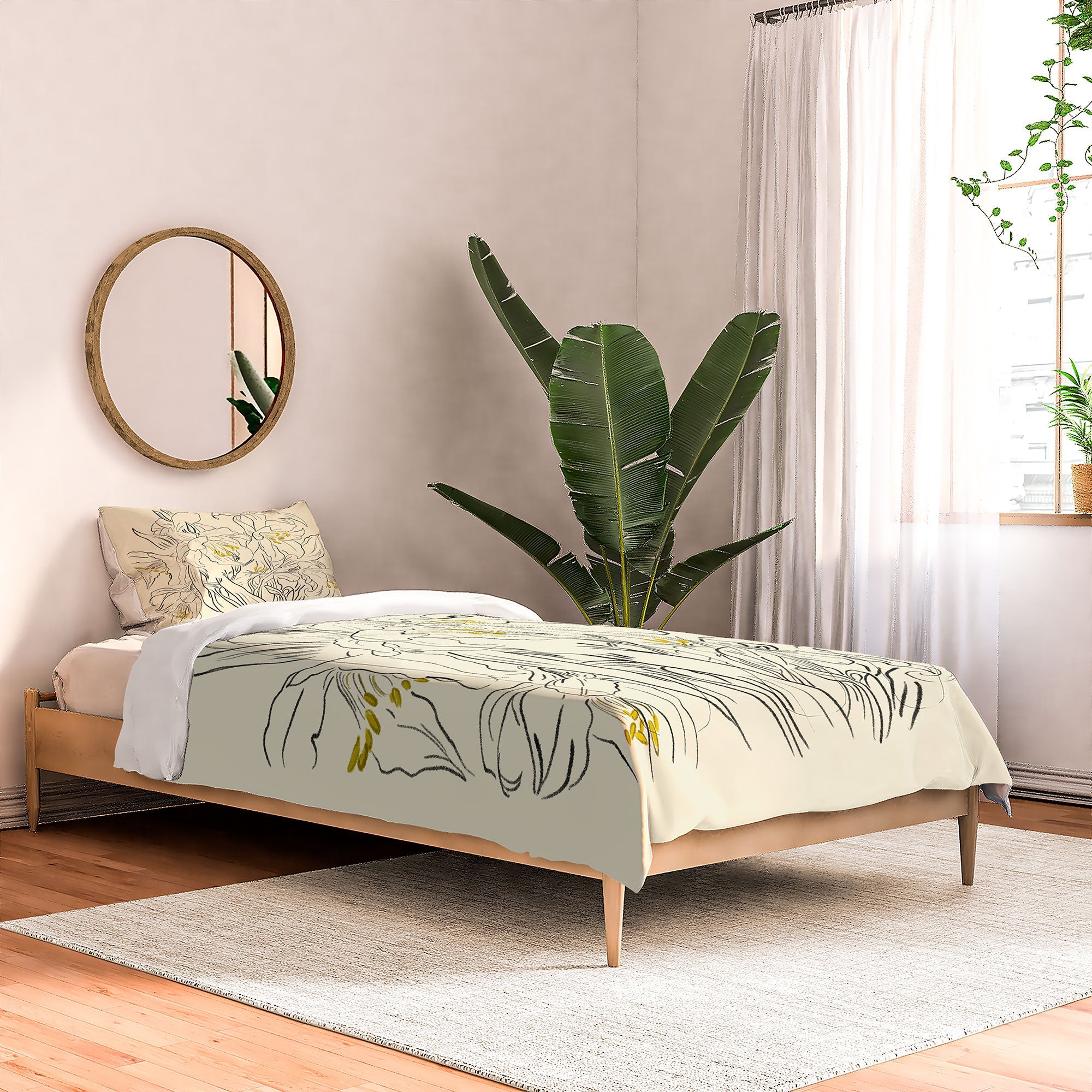 ThingDesign Minimalist Garden flowers Comforter