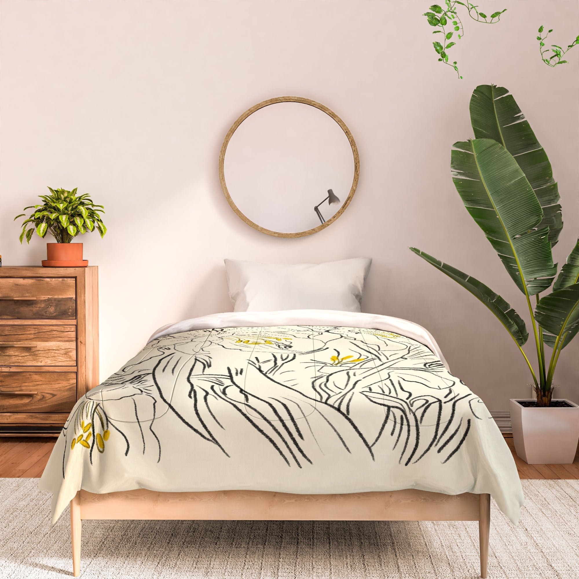 ThingDesign Minimalist Garden flowers Comforter