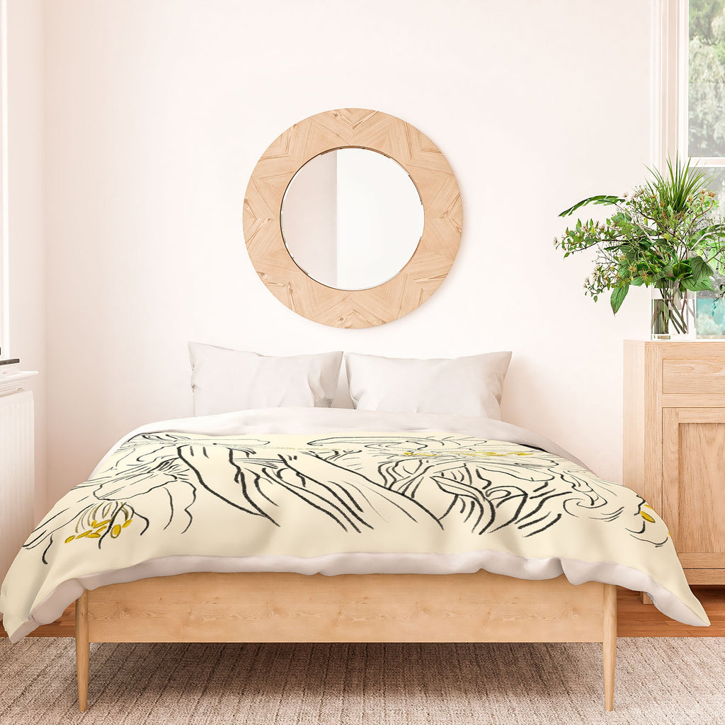 ThingDesign Minimalist Garden flowers Duvet Cover