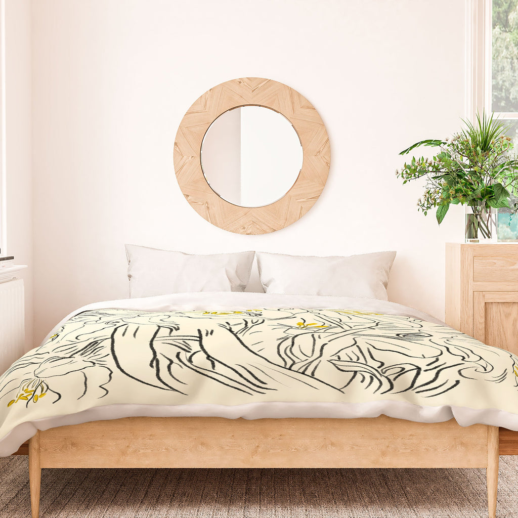 ThingDesign Minimalist Garden flowers Duvet Cover