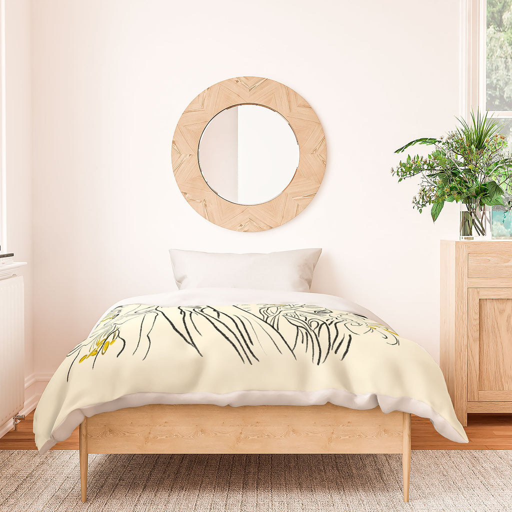 ThingDesign Minimalist Garden flowers Duvet Cover