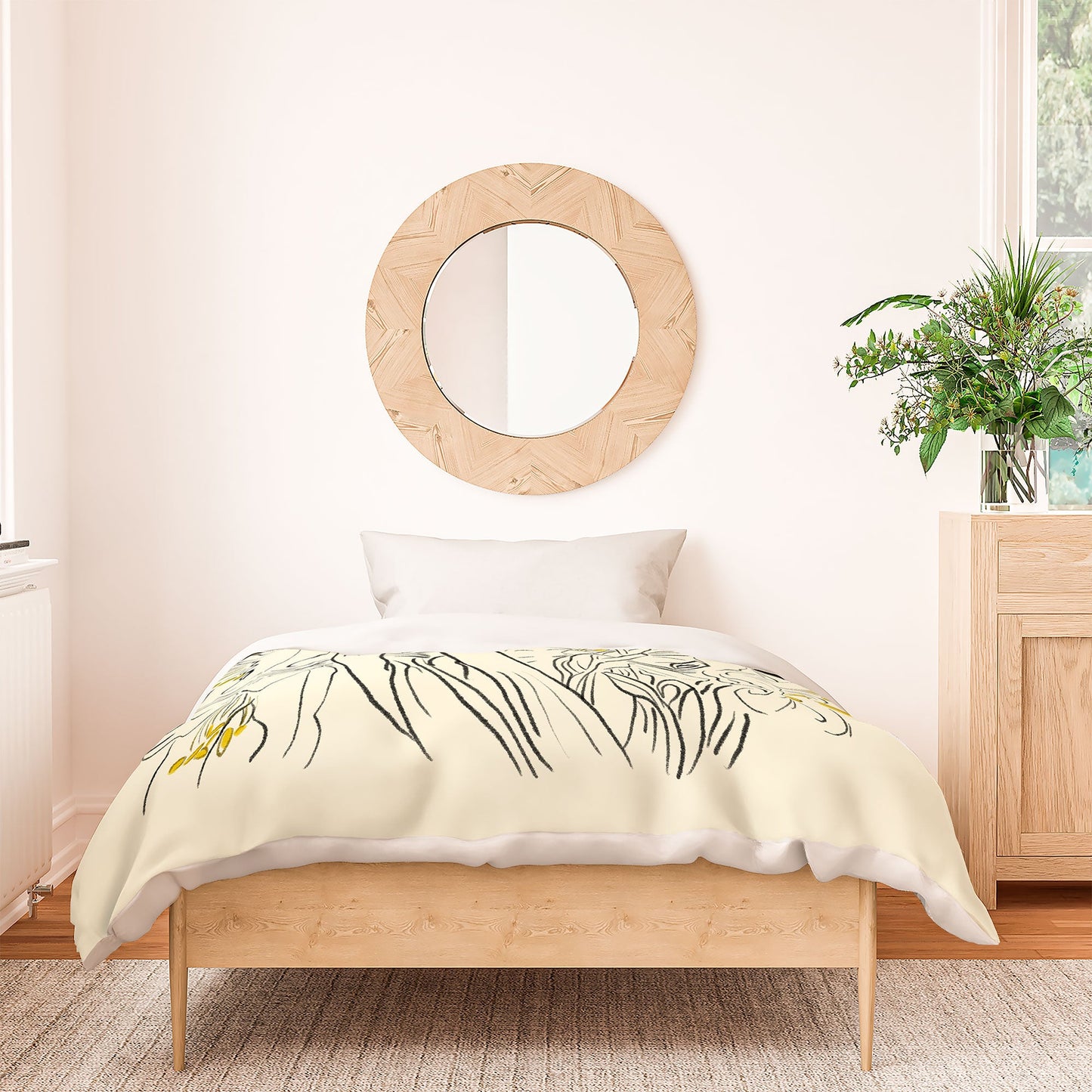 ThingDesign Minimalist Garden flowers Duvet Cover
