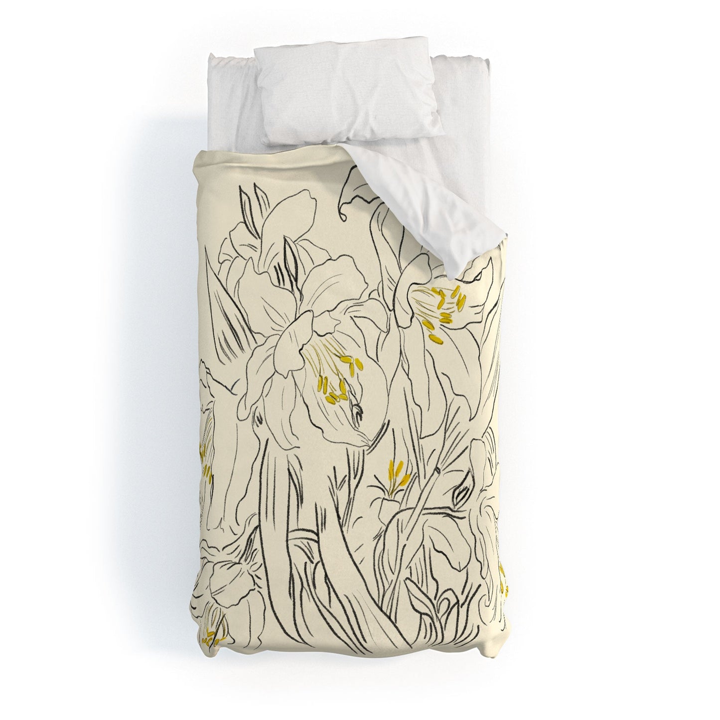 ThingDesign Minimalist Garden flowers Duvet Cover