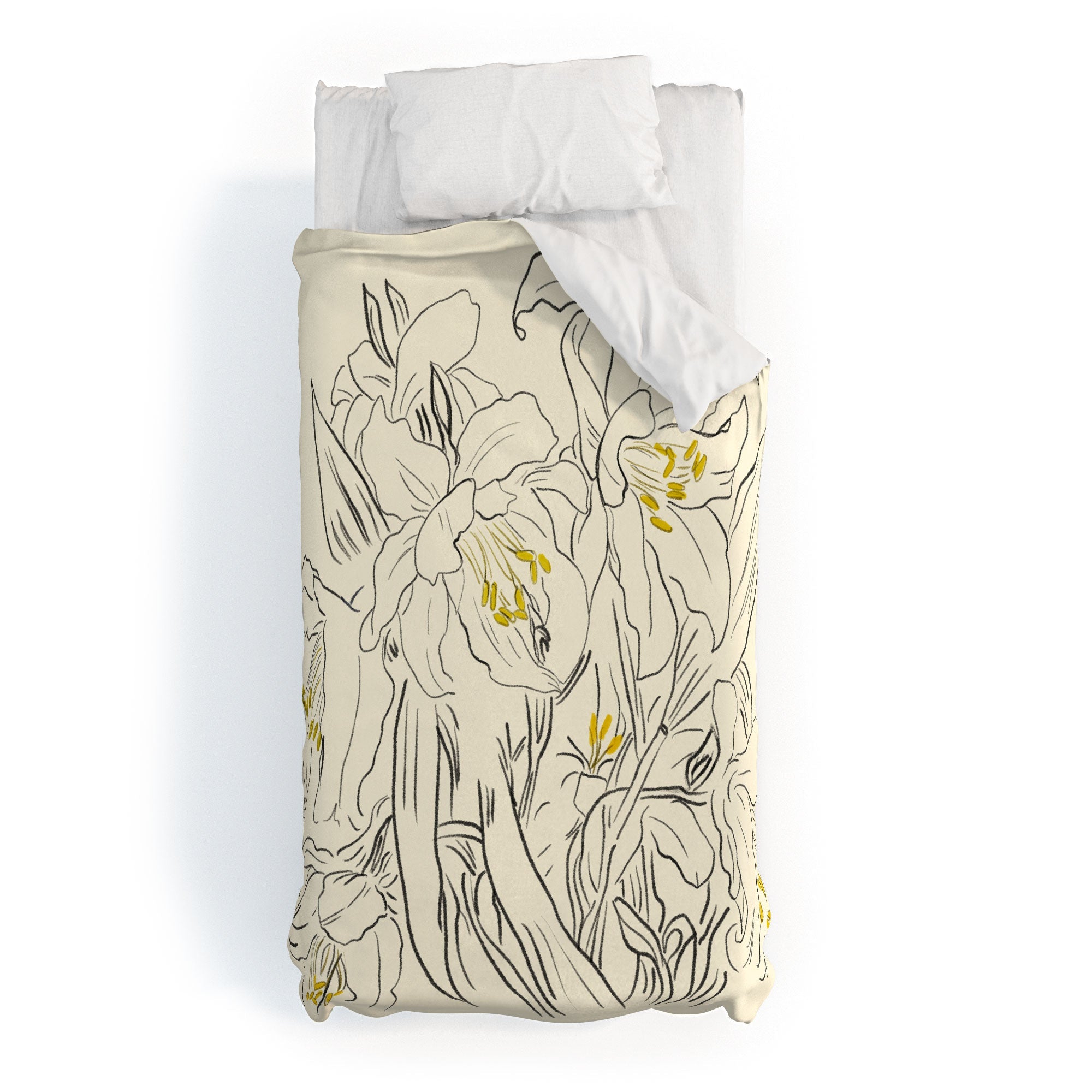 ThingDesign Minimalist Garden flowers Duvet Cover