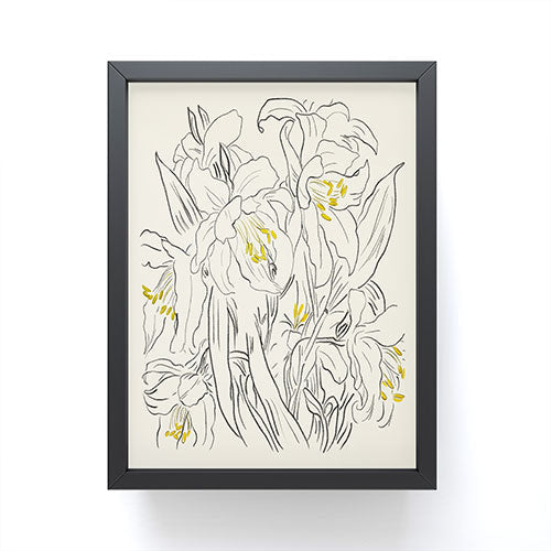ThingDesign Minimalist Garden flowers Framed Mini Art Print