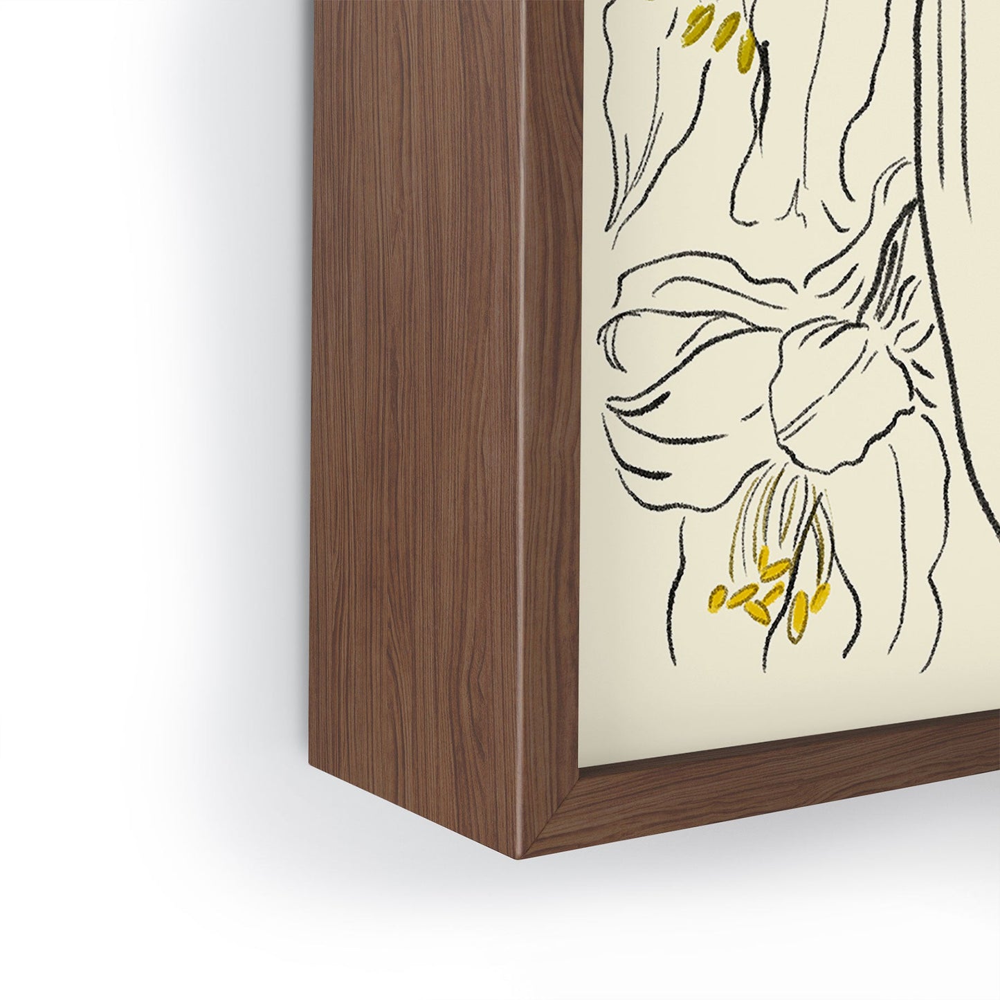 ThingDesign Minimalist Garden flowers Framed Mini Art Print