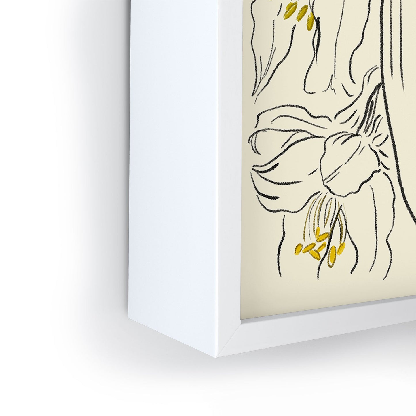 ThingDesign Minimalist Garden flowers Framed Mini Art Print
