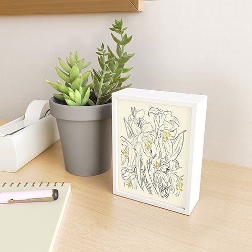 ThingDesign Minimalist Garden flowers Framed Mini Art Print