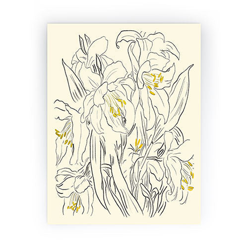 ThingDesign Minimalist Garden flowers Mini Art Print