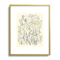 ThingDesign Minimalist Garden flowers Metal Framed Art Print
