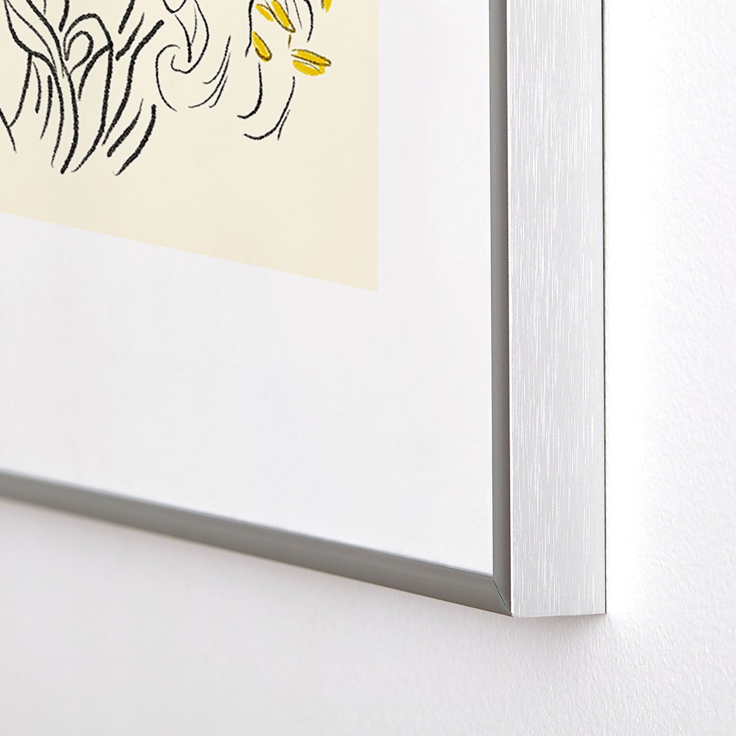 ThingDesign Minimalist Garden flowers Metal Framed Art Print