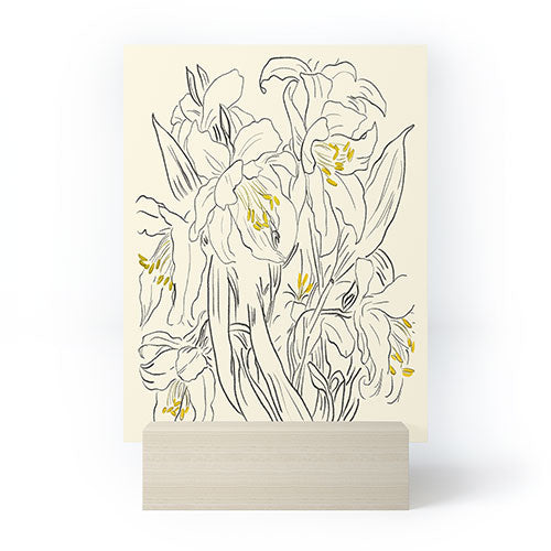 ThingDesign Minimalist Garden flowers Mini Art Print