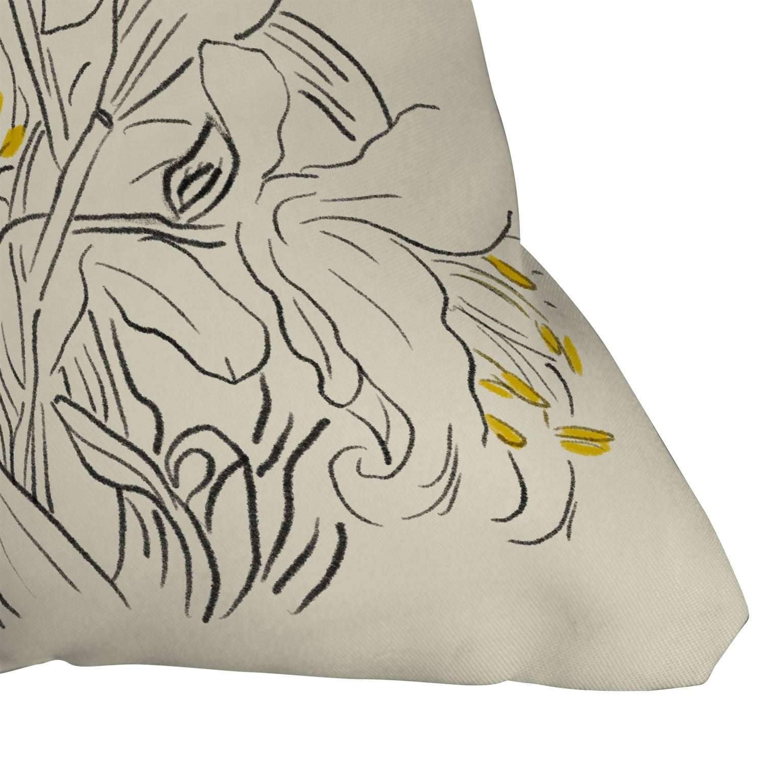 ThingDesign Minimalist Garden flowers Outdoor Throw Pillow