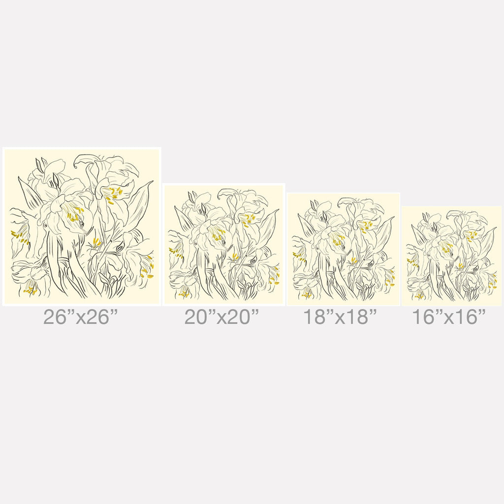 ThingDesign Minimalist Garden flowers Outdoor Throw Pillow