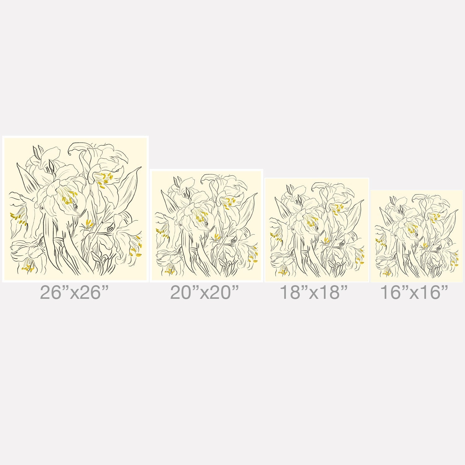 ThingDesign Minimalist Garden flowers Outdoor Throw Pillow