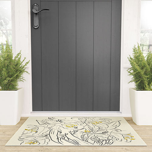 ThingDesign Minimalist Garden flowers Welcome Mat