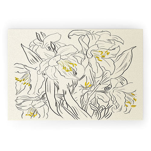 ThingDesign Minimalist Garden flowers Welcome Mat