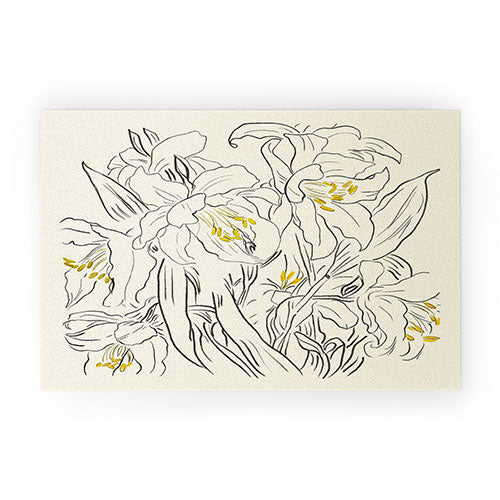 ThingDesign Minimalist Garden flowers Welcome Mat
