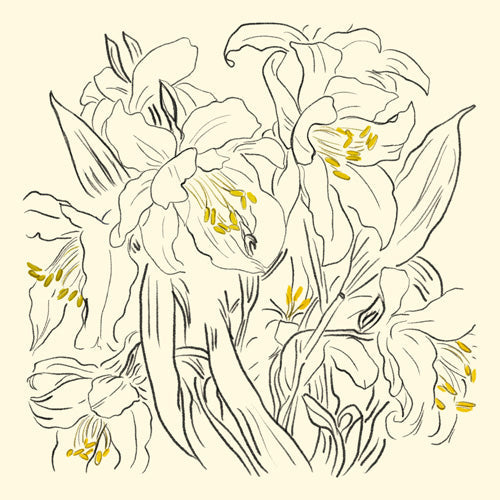 ThingDesign Minimalist Garden flowers Shower Curtain
