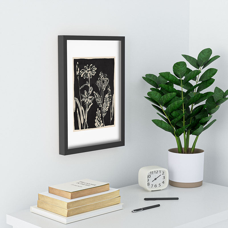 ThingDesign Minimalist wildflowers 3 Recessed Framing Rectangle