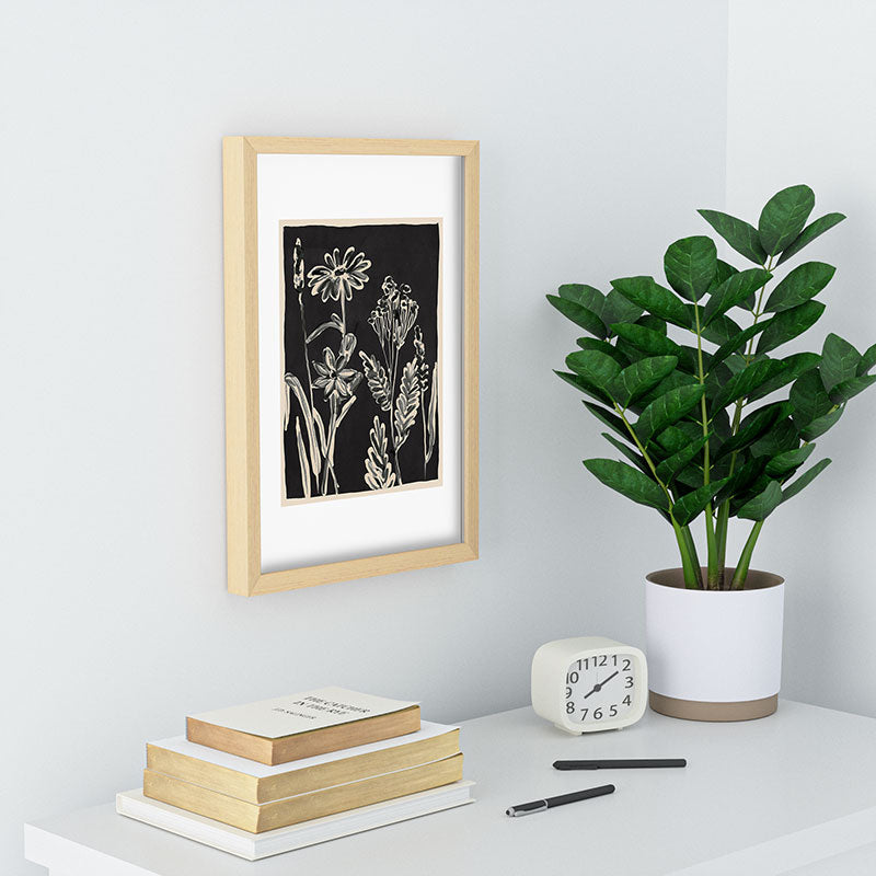 ThingDesign Minimalist wildflowers 3 Recessed Framing Rectangle