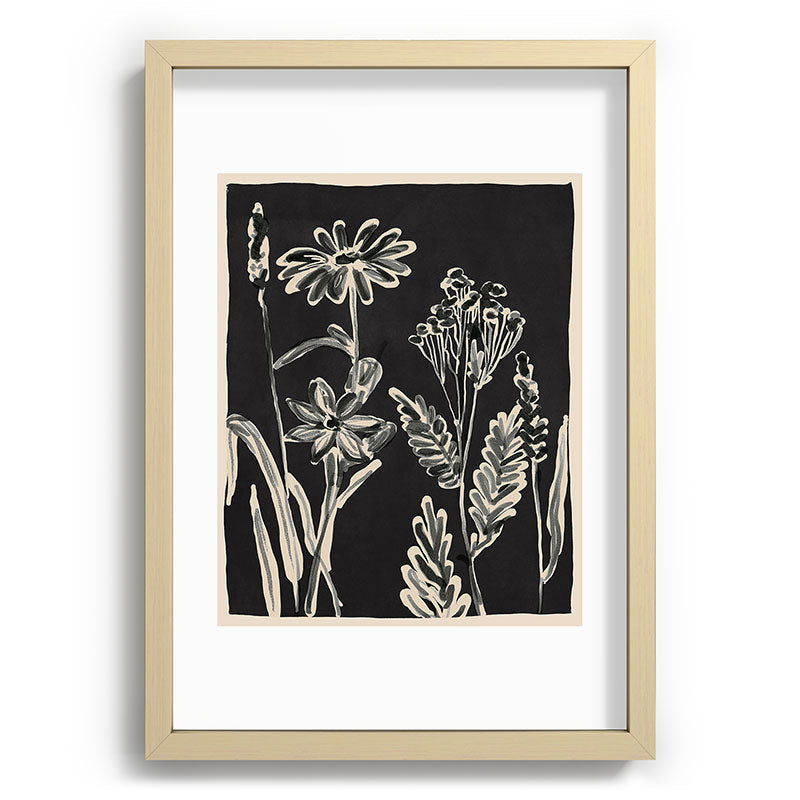 ThingDesign Minimalist wildflowers 3 Recessed Framing Rectangle