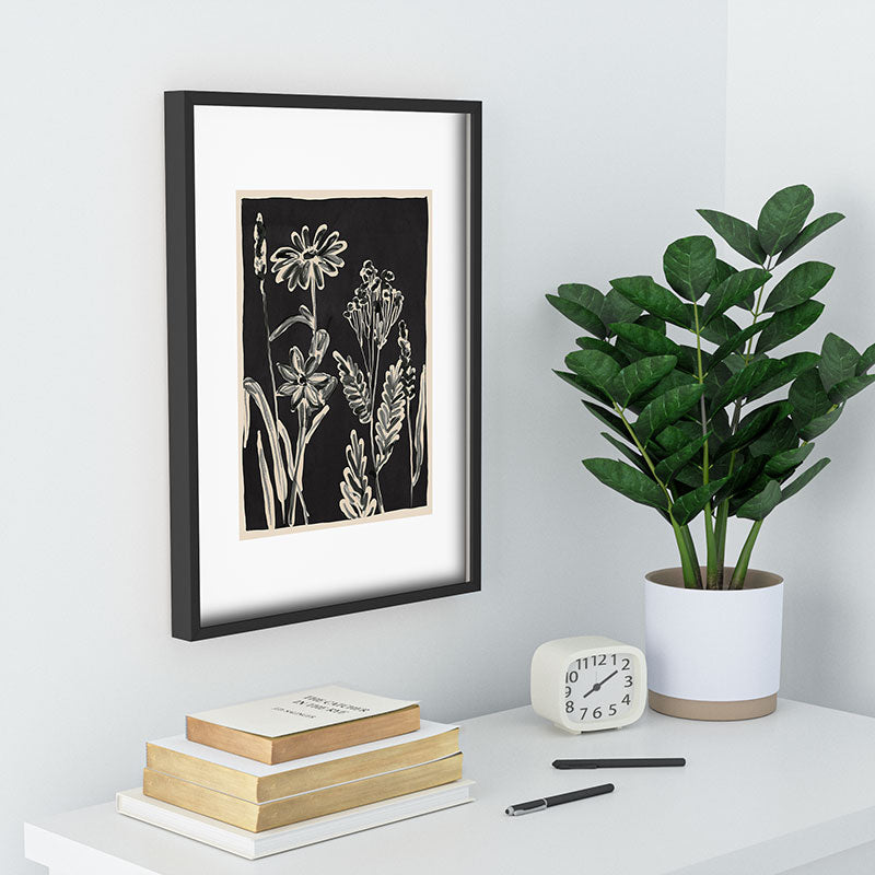 ThingDesign Minimalist wildflowers 3 Recessed Framing Rectangle