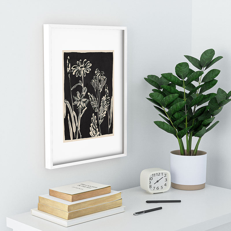 ThingDesign Minimalist wildflowers 3 Recessed Framing Rectangle