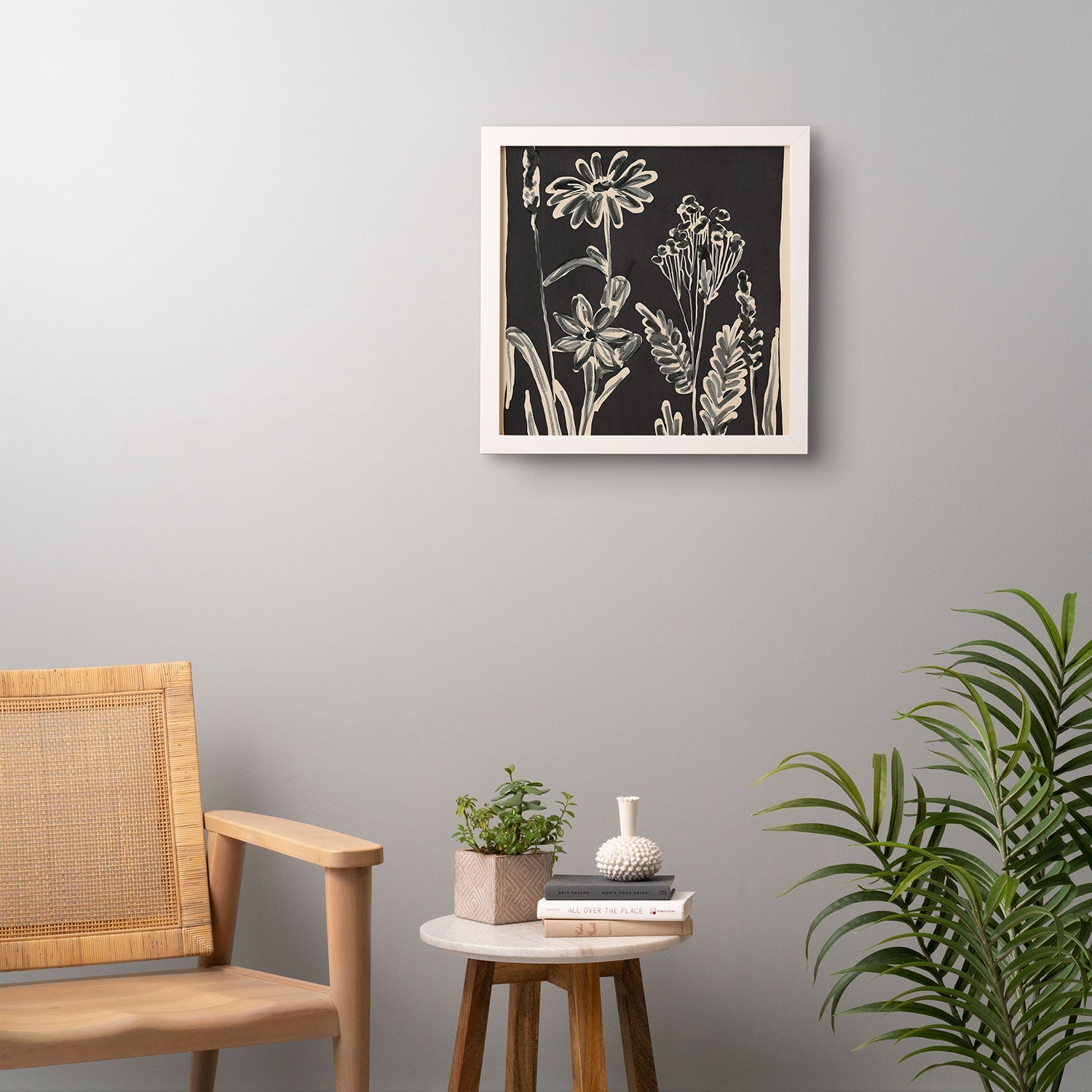 ThingDesign Minimalist wildflowers 3 Framed Wall Art