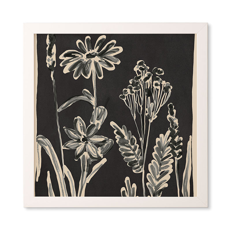 ThingDesign Minimalist wildflowers 3 Framed Wall Art