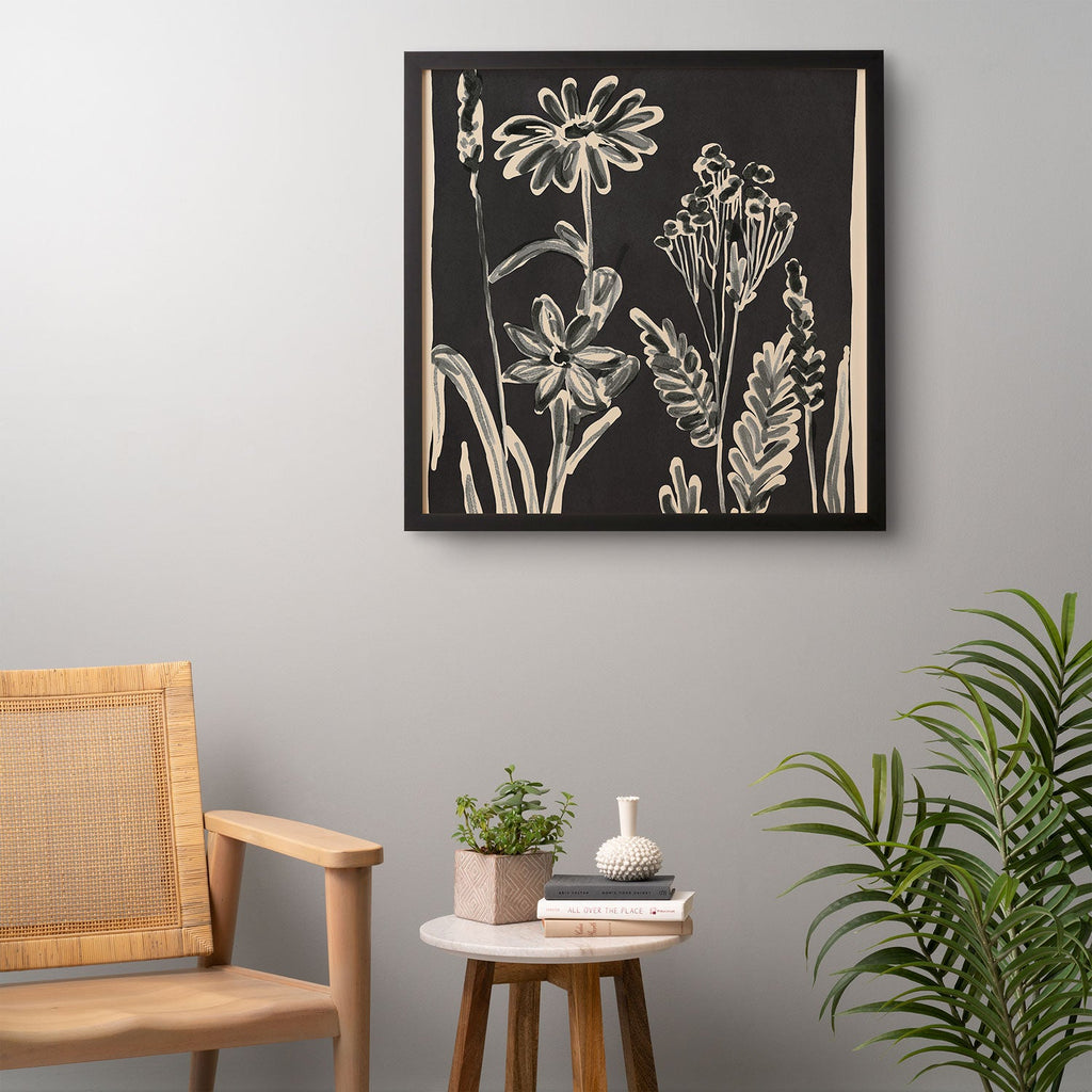 ThingDesign Minimalist wildflowers 3 Framed Wall Art