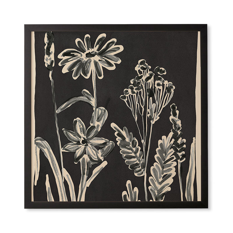 ThingDesign Minimalist wildflowers 3 Framed Wall Art