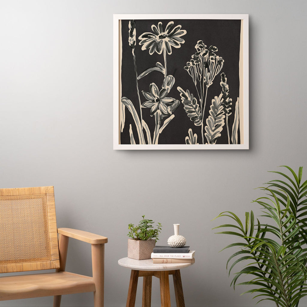 ThingDesign Minimalist wildflowers 3 Framed Wall Art