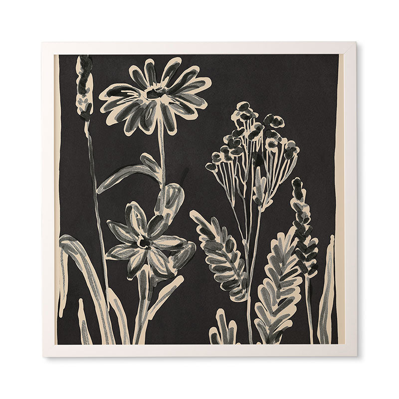 ThingDesign Minimalist wildflowers 3 Framed Wall Art