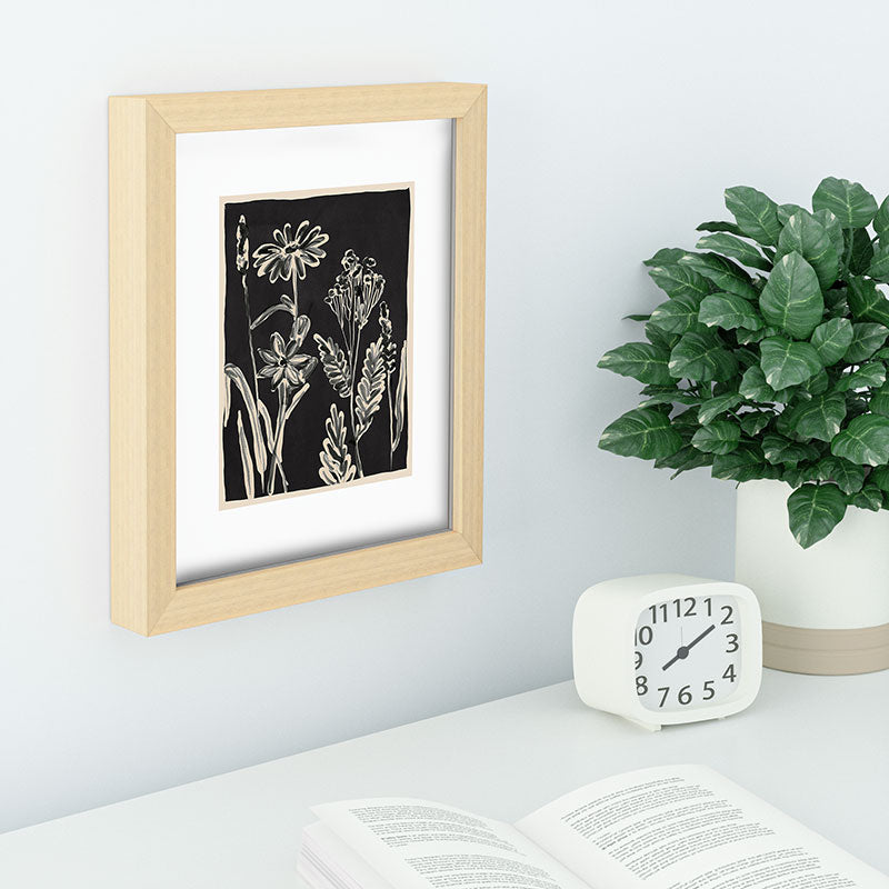 ThingDesign Minimalist wildflowers 3 Recessed Framing Rectangle