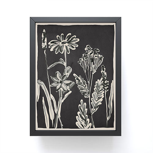 ThingDesign Minimalist wildflowers 3 Framed Mini Art Print