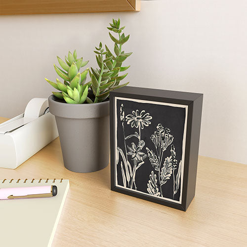 ThingDesign Minimalist wildflowers 3 Framed Mini Art Print