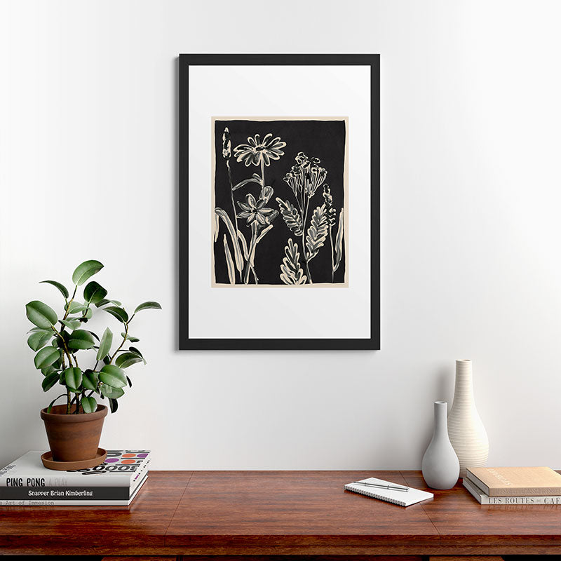 ThingDesign Minimalist wildflowers 3 Framed Art Print