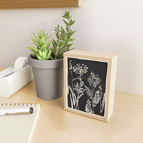 ThingDesign Minimalist wildflowers 3 Framed Mini Art Print